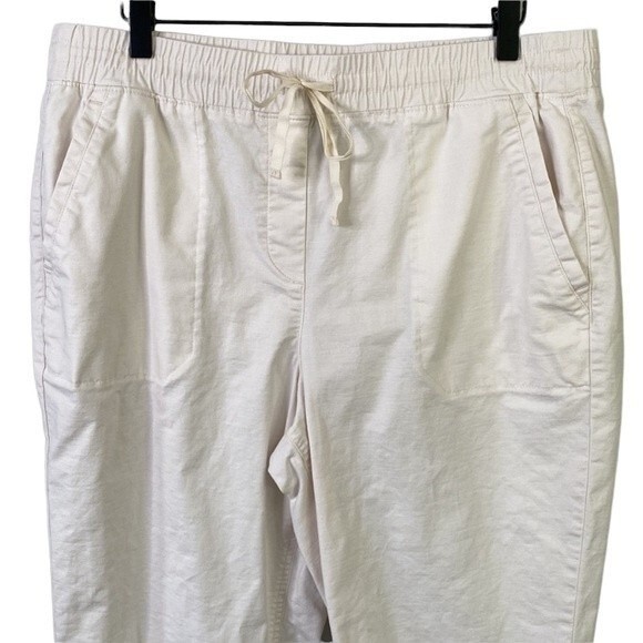 Talbots "Easy Slim Leg Crop Pants" Pull On Elastic Drawstring Button Tab Cuffs - Picture 4 of 16